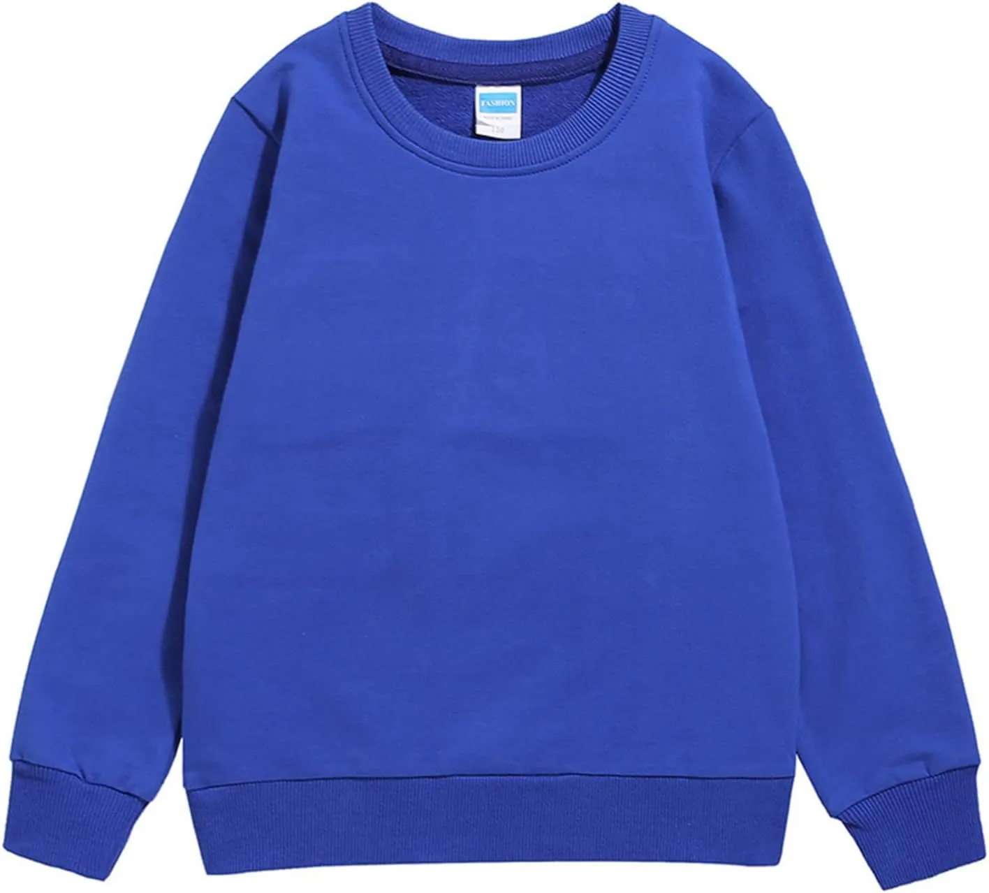 Kids Solid Long Sleeve Sweatshirt Toddler Baby Boys Girls Cotton Pullover Tops Little Girl Soft Casual Blouse Outfits