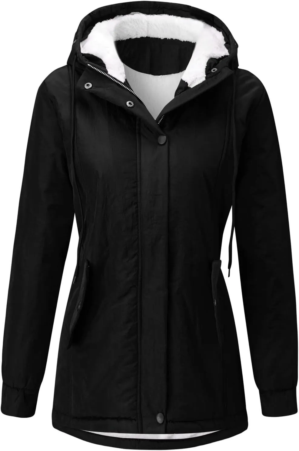 Ladies Winter Long Coats Oversized Puffer Down Long Sleeve Hooded Jackets Thick Warm Parkas Warm Outdoor Overcoats