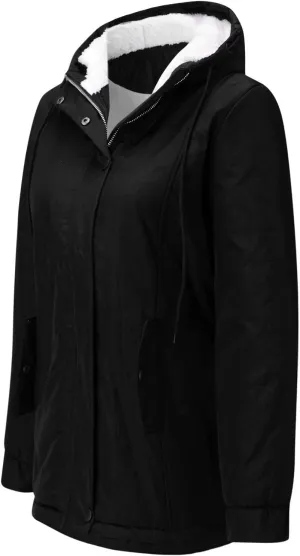 Ladies Winter Long Coats Oversized Puffer Down Long Sleeve Hooded Jackets Thick Warm Parkas Warm Outdoor Overcoats