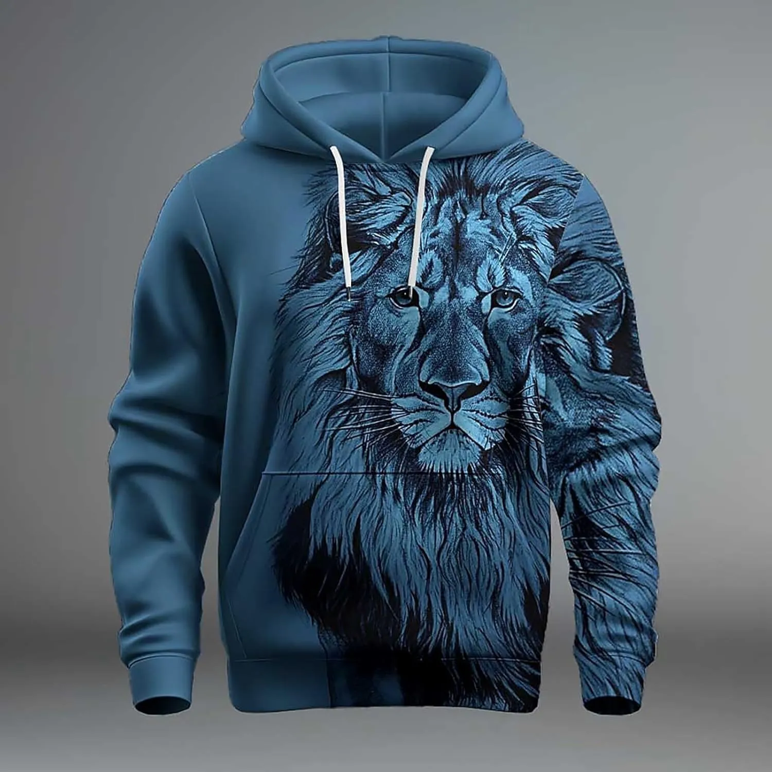 LCMTWX Mens Sweater Blouse Shirt Autumn And Winter Leisure Hooded Sweater Solid Color Sweater Soft Top Blouse Shirts For