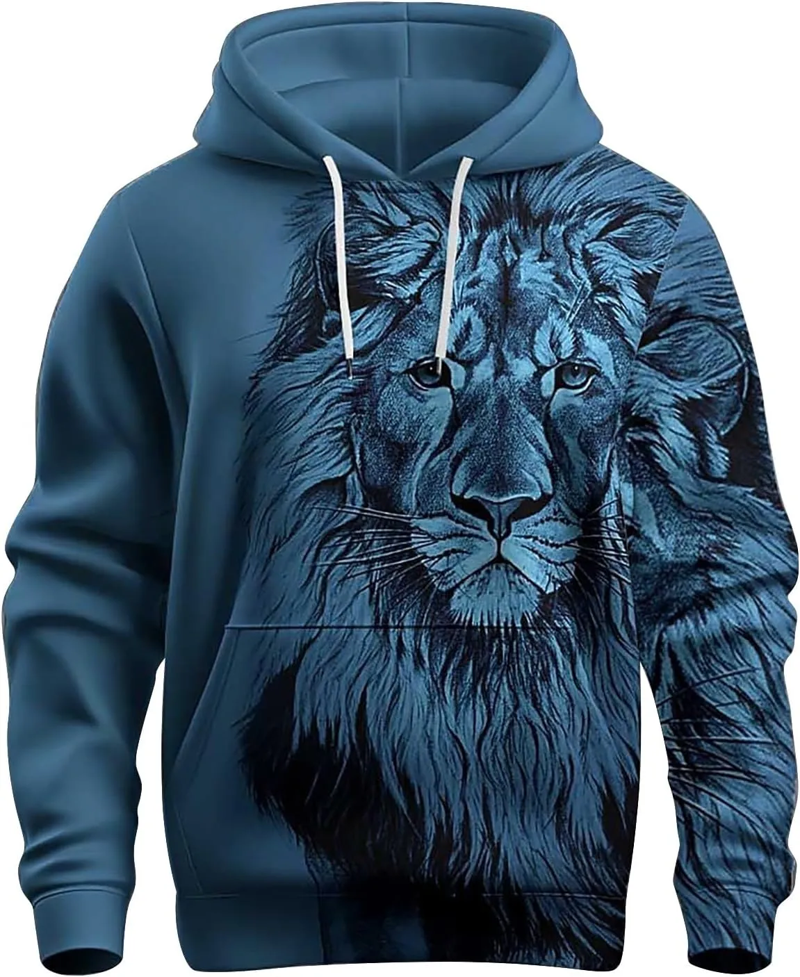 LCMTWX Mens Sweater Blouse Shirt Autumn And Winter Leisure Hooded Sweater Solid Color Sweater Soft Top Blouse Shirts For