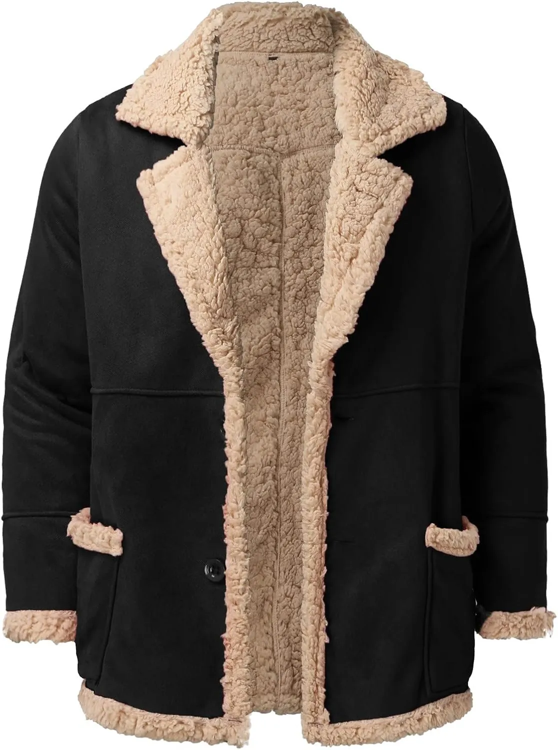 LCMTWX Winter Coats for Men Jackets Coat Leisure Plus Size Hat Zip Pocket Cotton-Padded Warm Soft Hooded Jacket Coat