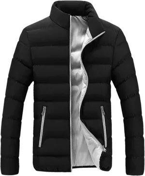 LCMTWX Winter Jackets for Men Jacket Coat Leisure Plus Size Hat Zip Pocket Cotton-Padded Warm Soft Hooded Winter Coats