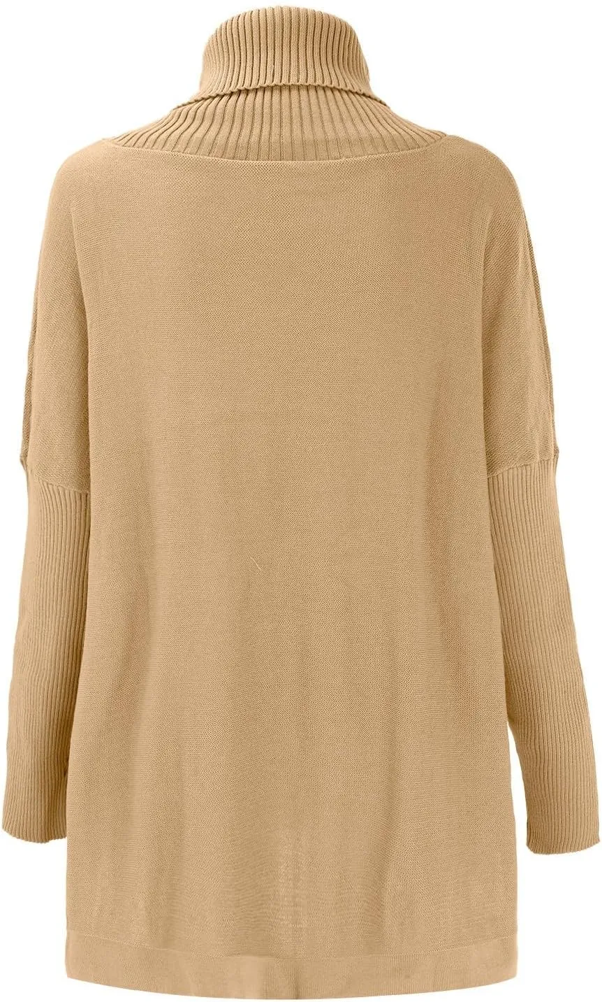 LCMTWX Women's Oversized Sweaters 2023 Long Sleeve Turtleneck Sweater Casual Long Sleeve Crewneck Fashion Fall Clothes