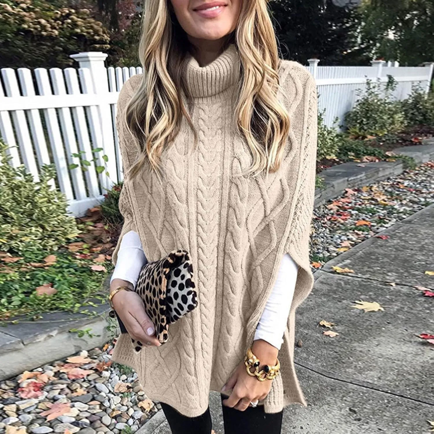 LCMTWX Women's Oversized Sweaters 2023 Long Sleeve Turtleneck Sweater Casual Long Sleeve Crewneck Fashion Fall Clothes