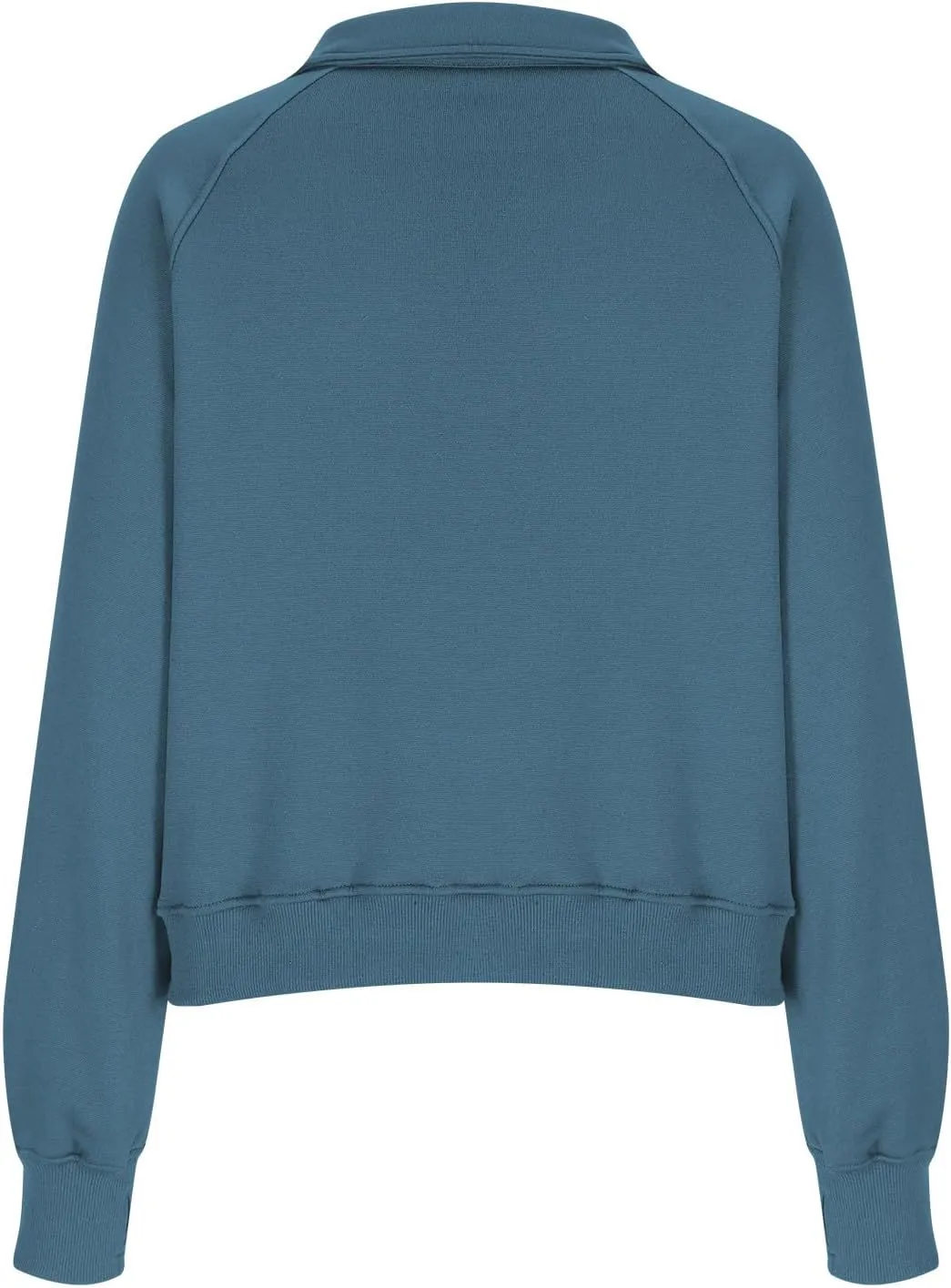 lcziwo Womens Oversized Cropped Sweatshirts Half Zip Lapel Fleece Pullover Quarter Zipper Long Sleeve Tops with Pocket