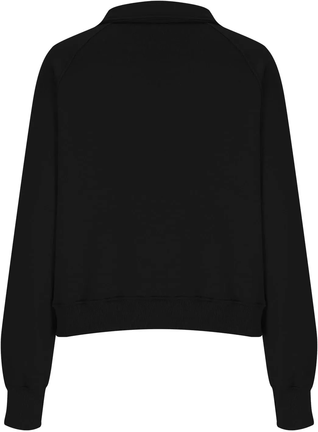 lcziwo Womens Oversized Cropped Sweatshirts Half Zip Lapel Fleece Pullover Quarter Zipper Long Sleeve Tops with Pocket
