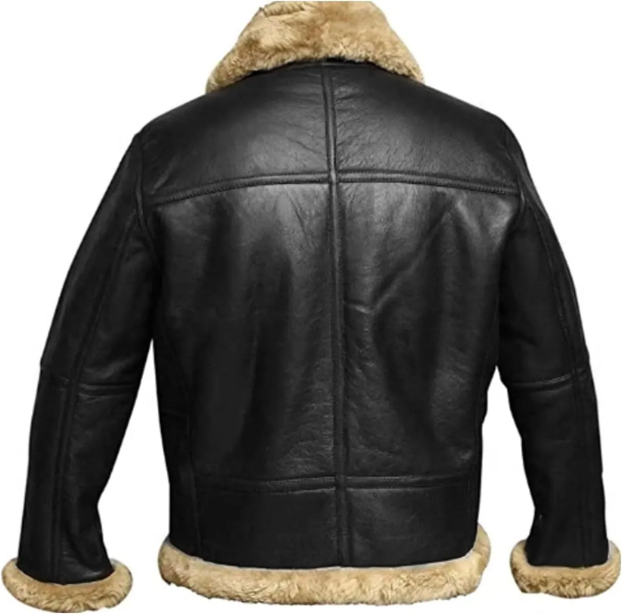 Leather Jacket Men Faux Suede Leather Coat Fur Hooded Sherpa Lined Thickened Warm Jacket Zipper Outwear Winter