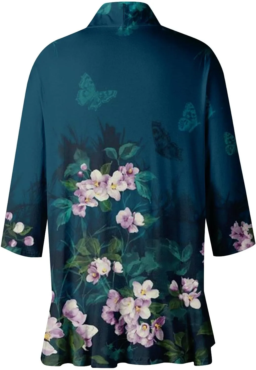 Lightweight Flutter Cardigan for Women Casual 3/4 Sleeve Cardigans for Women Long Fall Cardigan Sweaters for Women