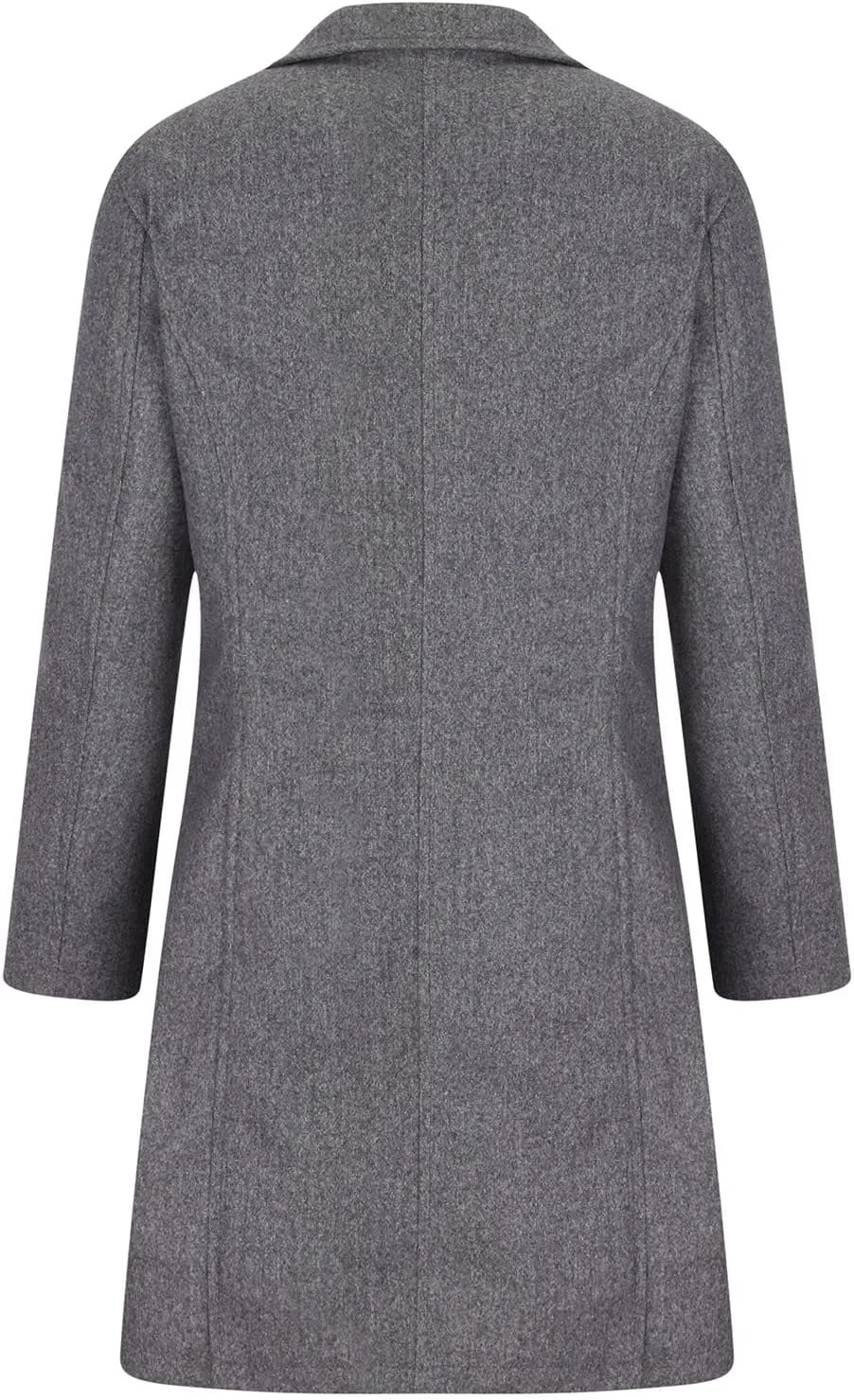 Lmdudan Long Pea Coats for Women Winter Stand Collar Single Breasted Wool Coats Wool Blend Peacoat Thicken Blazer Jackets