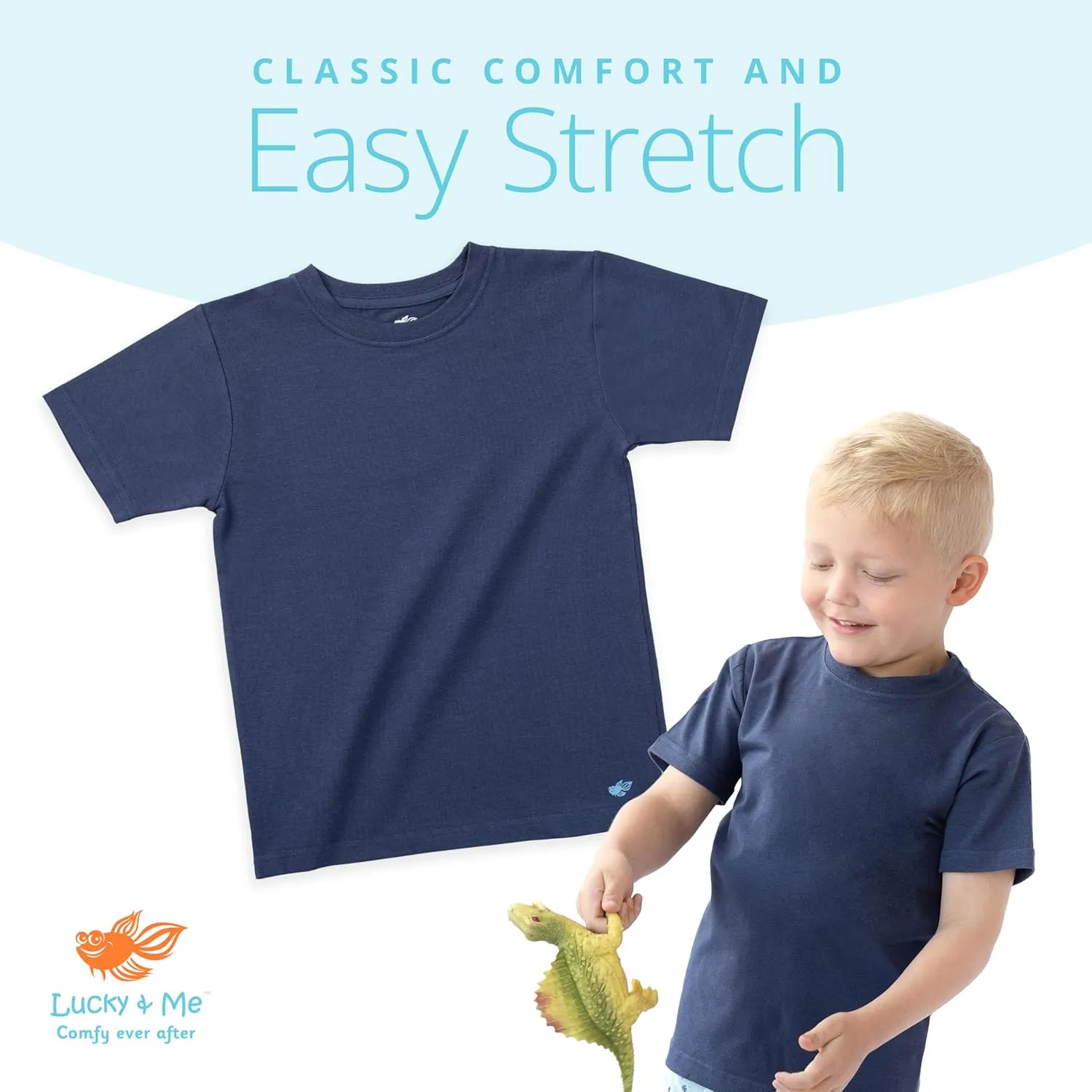 Lucky & Me | Logan Boys Classic Crew Neck T-Shirt 3-Pack Essentials