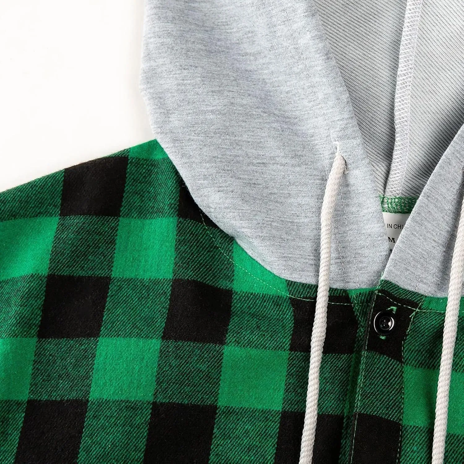 Men Hoodie Jacket Plaid Button Down Shirts 2024 Fall Comfy Oversize Fashion Lightweight Loose Casual Warm Coats
