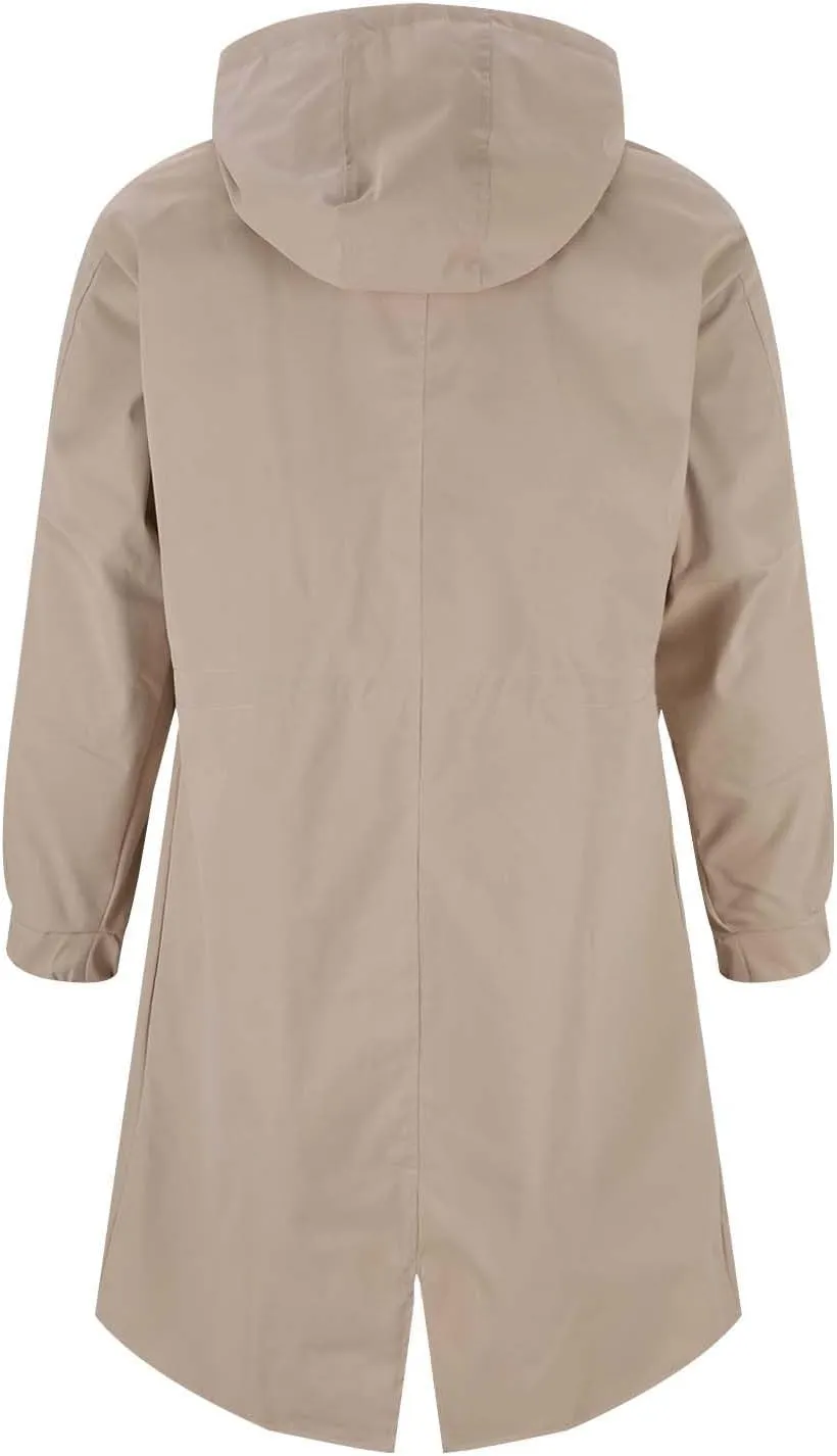 Men Plus Size Hooded Pea Coats Casual Zipper Up Long Sleeve Hoodies Trench Coat Winter Loose Fit Windbreaker