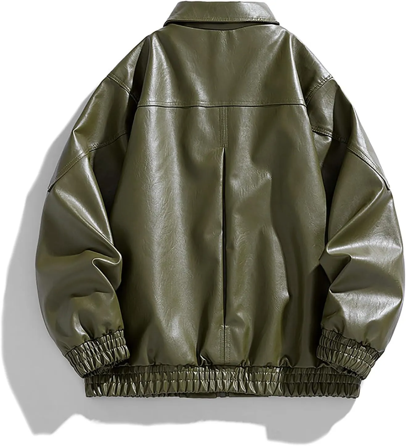 Men slimming Fit Gentleman Biker Ride Motorcycle Cafe Biker Racer Stand Collar Style Warm Winter PU Leather Jacket