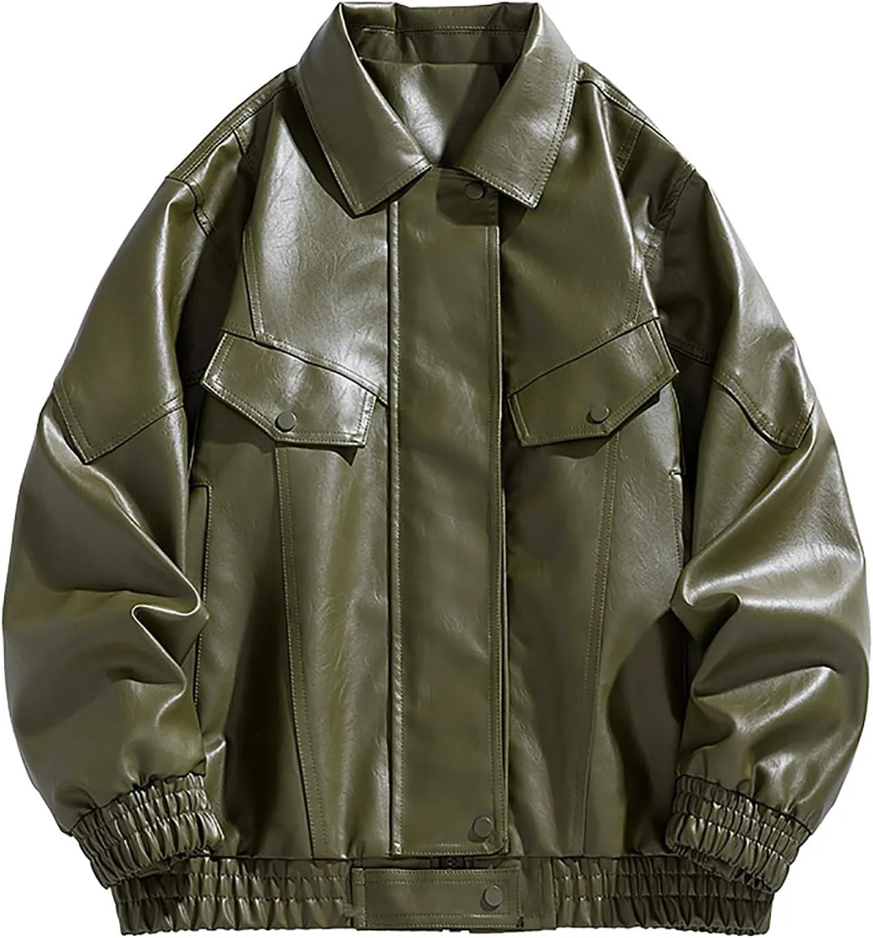 Men slimming Fit Gentleman Biker Ride Motorcycle Cafe Biker Racer Stand Collar Style Warm Winter PU Leather Jacket