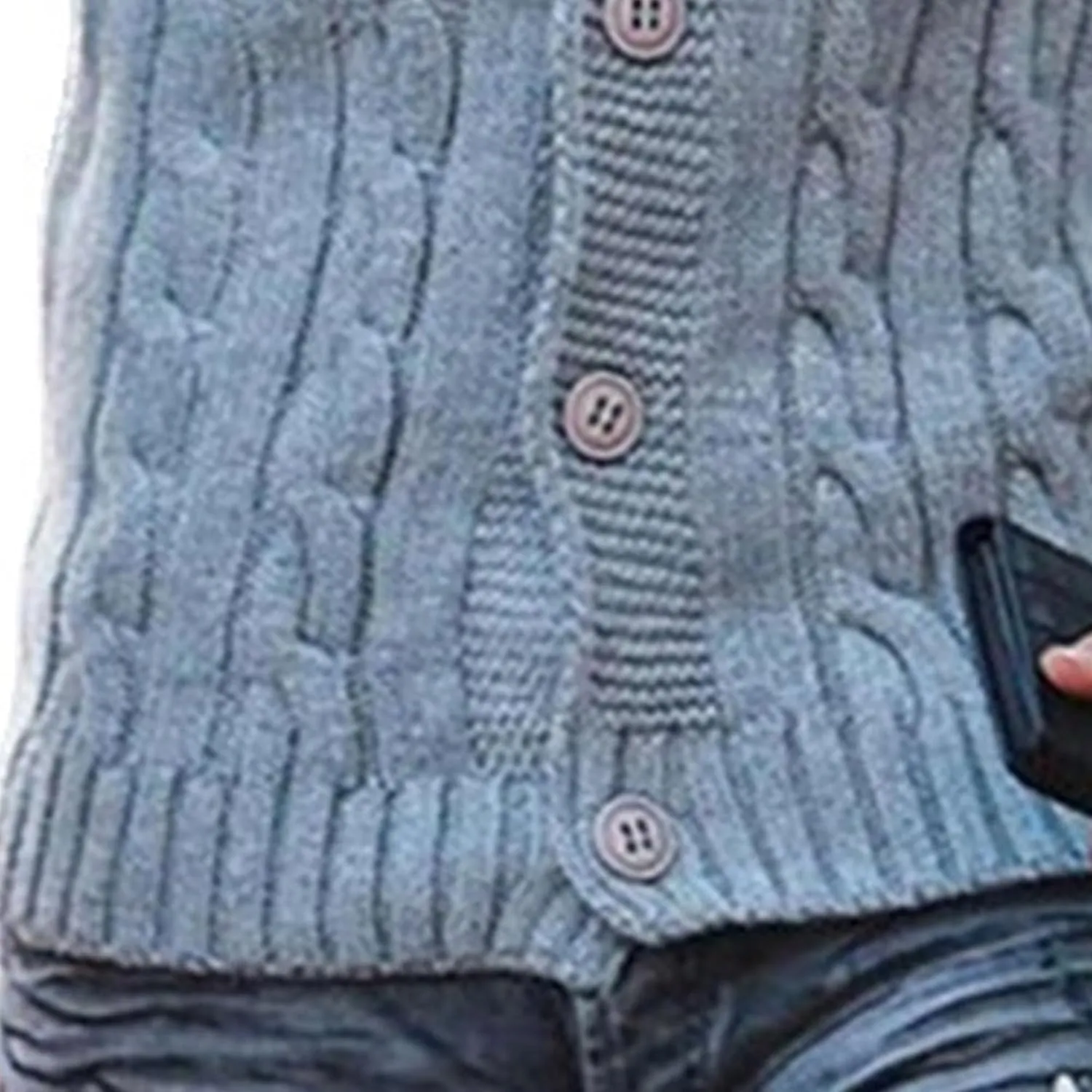 Men V Neck Button-Down Cardigan Casual Shawl Collar Button up Sweaters Cable Knit Ribbed Cardigans Sweater
