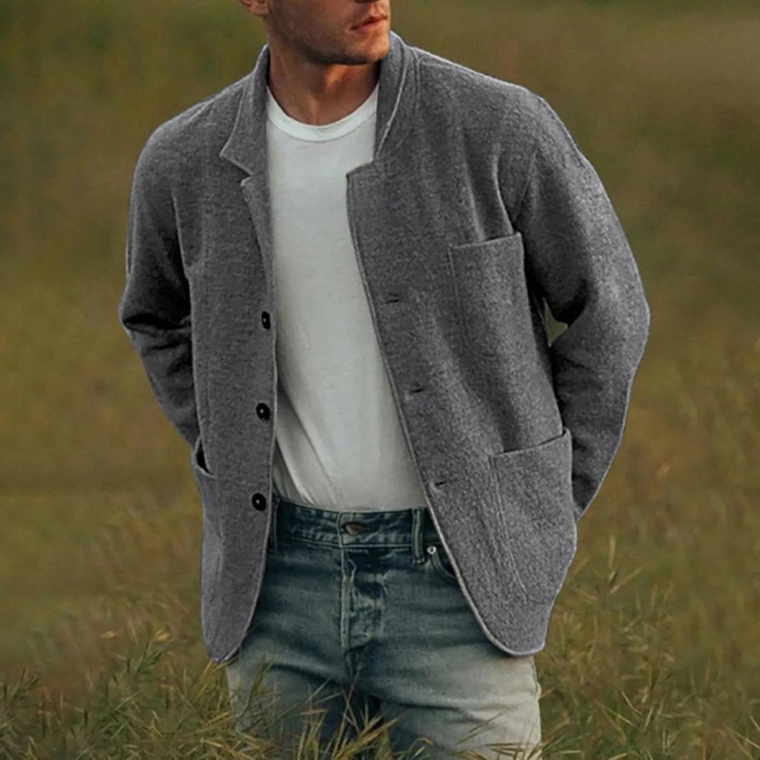 Mens 2023 Cardigans Long Sleeve Cardigan Sweaters Button Down Cable Knitted Sweaters Lightweight Fall Winter Outdoor