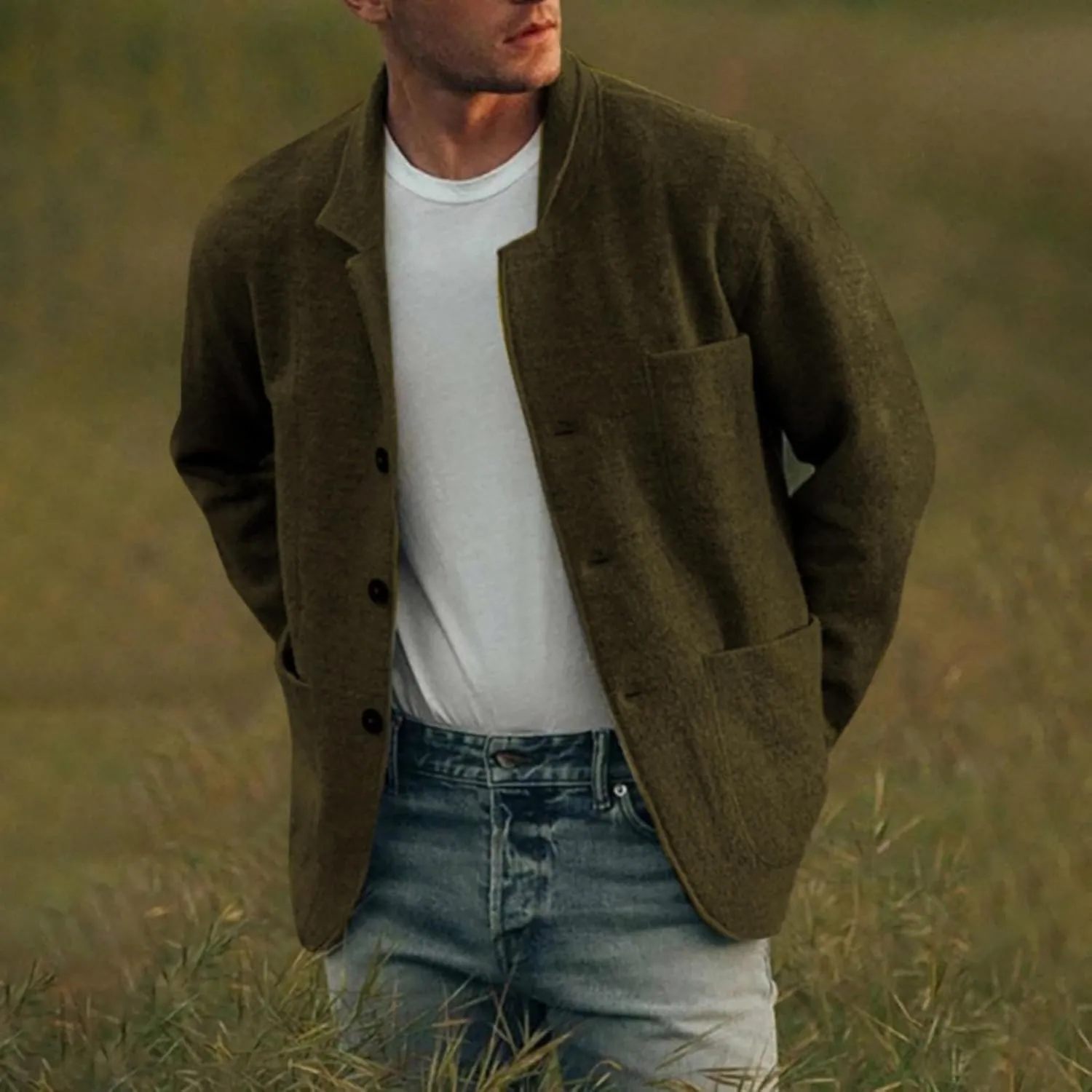 Mens 2023 Cardigans Long Sleeve Cardigan Sweaters Button Down Cable Knitted Sweaters Lightweight Fall Winter Outdoor