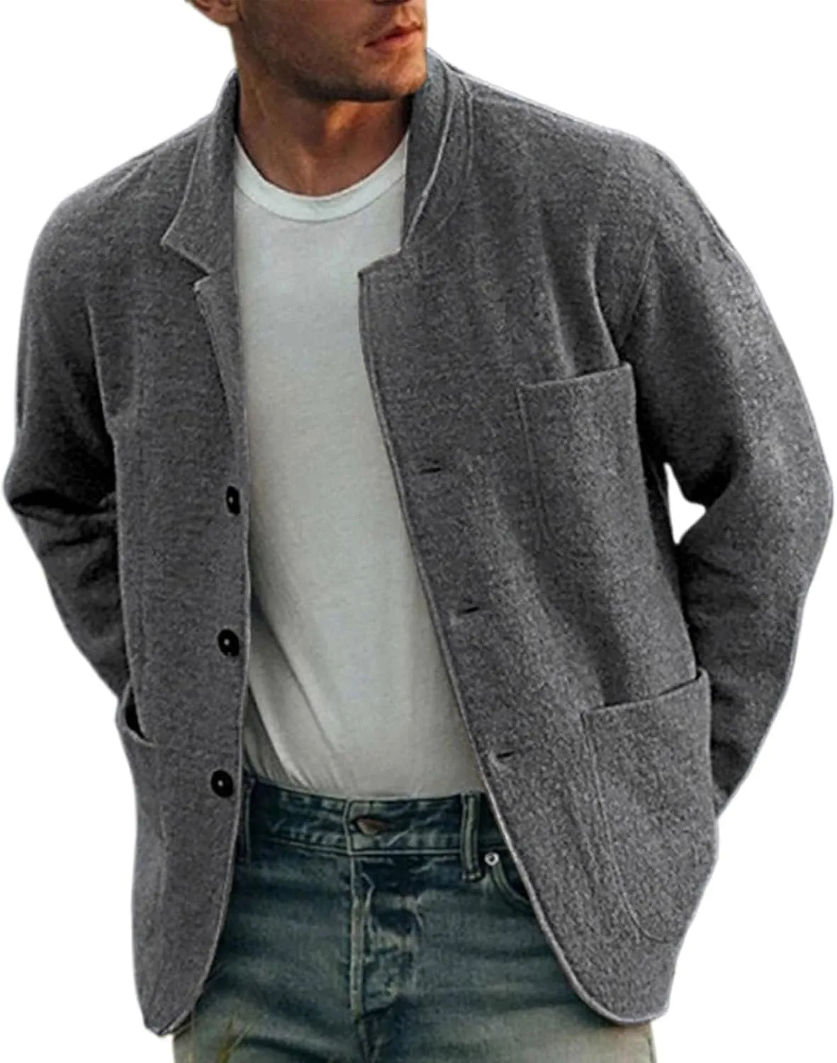 Mens 2023 Cardigans Long Sleeve Cardigan Sweaters Button Down Cable Knitted Sweaters Lightweight Fall Winter Outdoor