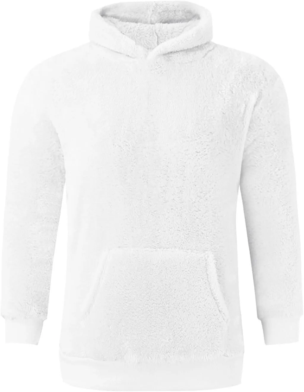Mens Casual Hooded Sweatshirts With Pocket Soft Comfy Solid Pullover Hoodies Trendy Classic Fleece Sweat Shirts Tops