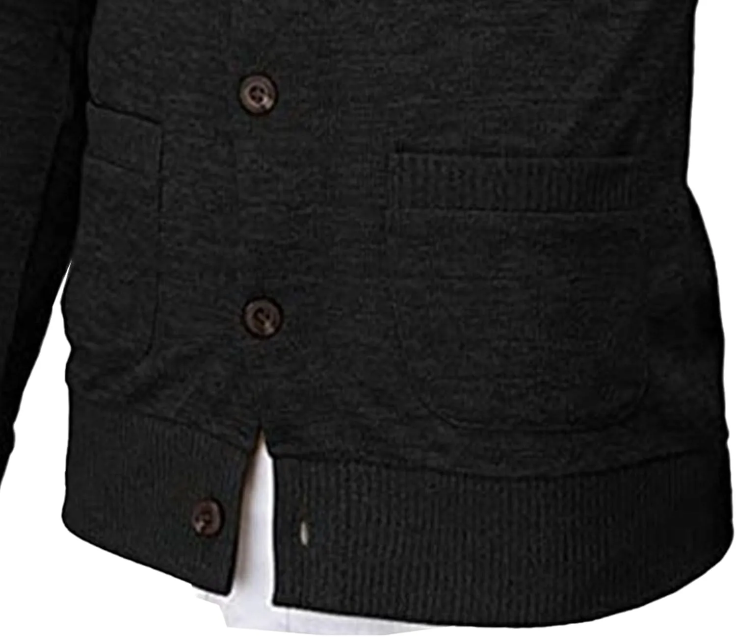 Mens Casual Open Front Long Sleeve Button up V-Neck Knitted Sweaters Causal Slim Fit Cardigans Pocket