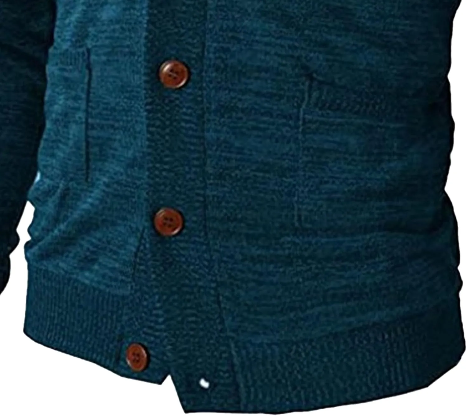 Mens Casual Open Front Long Sleeve Button up V-Neck Knitted Sweaters Causal Slim Fit Cardigans Pocket