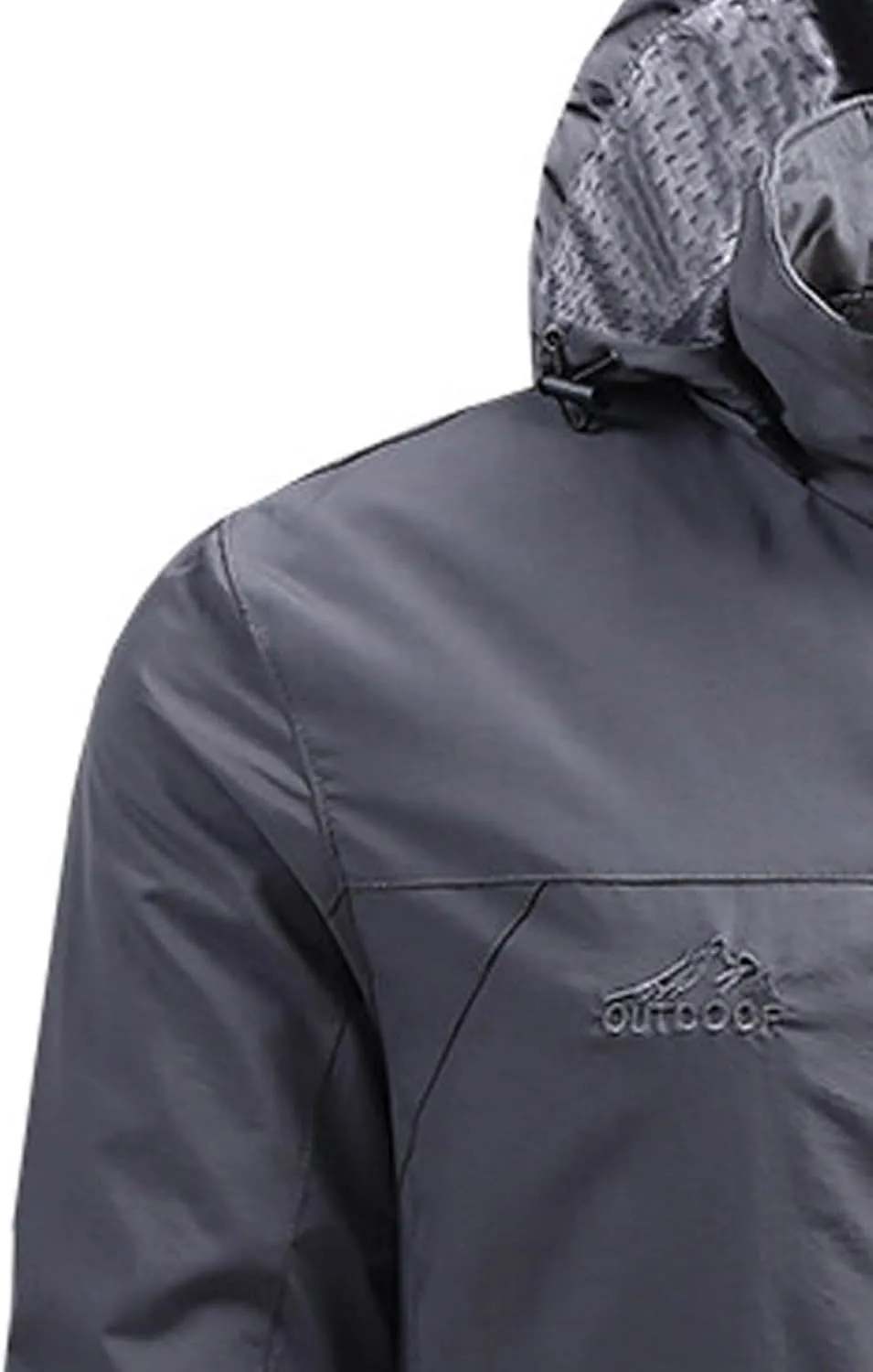 Men's Classic Windbreaker Jacket Lightweight Outdoor Hooded Jacket Travel Hiking Running Coats with Zipper Pockets