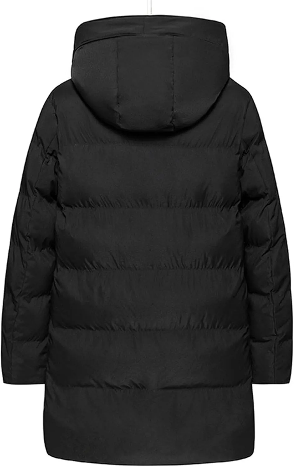 Men'S Classic Windproof Hooded Long Winter Warm Puffer Down Coat Thicken Cotton Puffer Jacket Coat Hooded