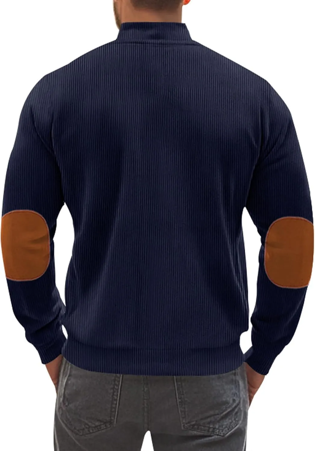 Mens Cotton Jacket Lightweight Warm Winter Coat Zip Up Stand Collar Jacket Color Block Cardigan Long Sleeve Outwear