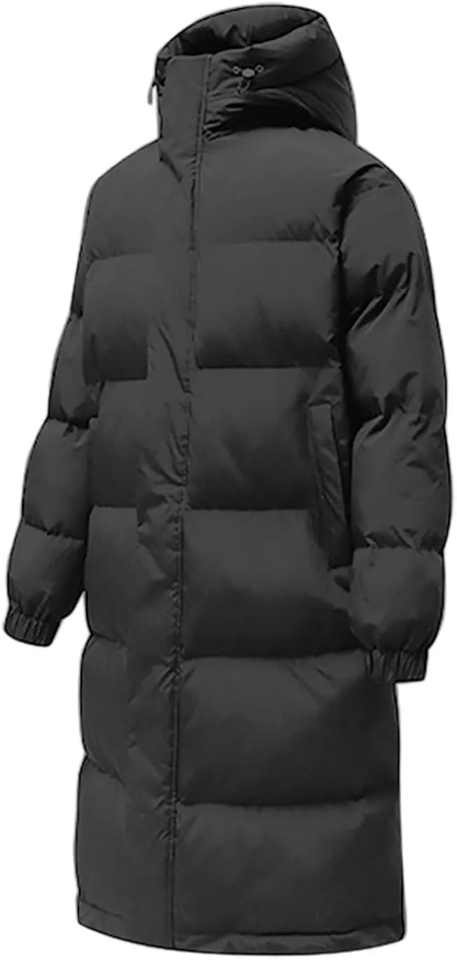 Men's Extra Long Parka Winter Coats Hooded Puffer Jacket Heavy Warm Water Resistant Outerwear For Cold Weather