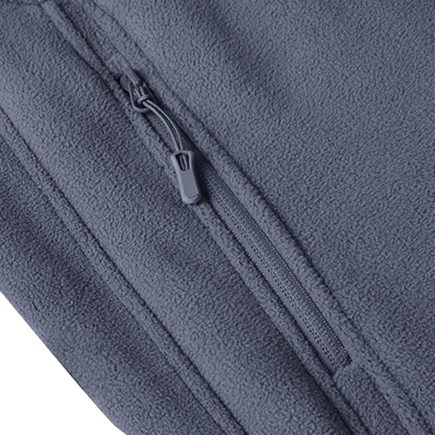 Men's Fleece Hoodie Polar Fleece Sherpa Lined Jacket Zip Up Thick Jacket Soft Warm Winter Coat Sweatshirt with Pocket