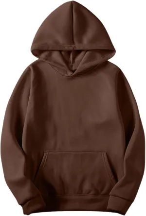 Men's Fleece Hoodies Pullover 2024 Casual Cotton Hooded Collar Sweatshirts Ultra Soft Long Sleeve Shirts with Pocket