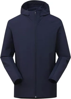 Men's Jackets Lightweight Fashion Long Sleeve Solid Color Zipper Hooded Jacket Classic Breathable Outdoor Jacket