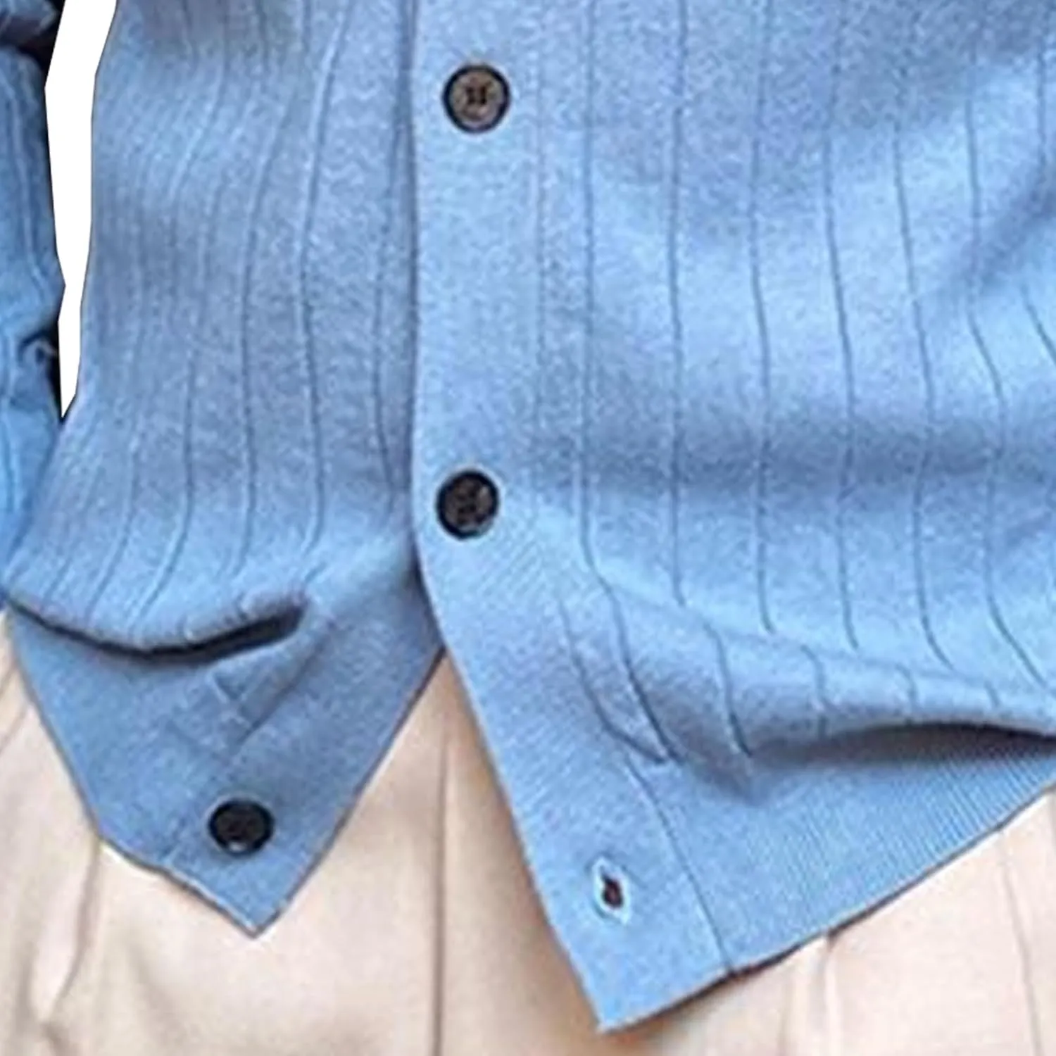 Men's Knitted Ribbed V Neck Sweater Cardigan Button Up Regular Fit Sweater Ribbed Long Sleeve Casual Sweaters