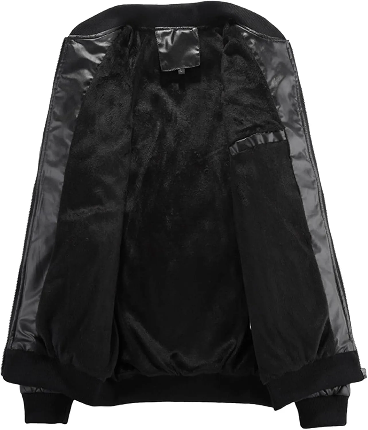 Mens Leather Jacket Motorcycle Faux Leather Bomber Jacket Lightweight Vintage Classic Zip Up Biker Pu Leather Jackets