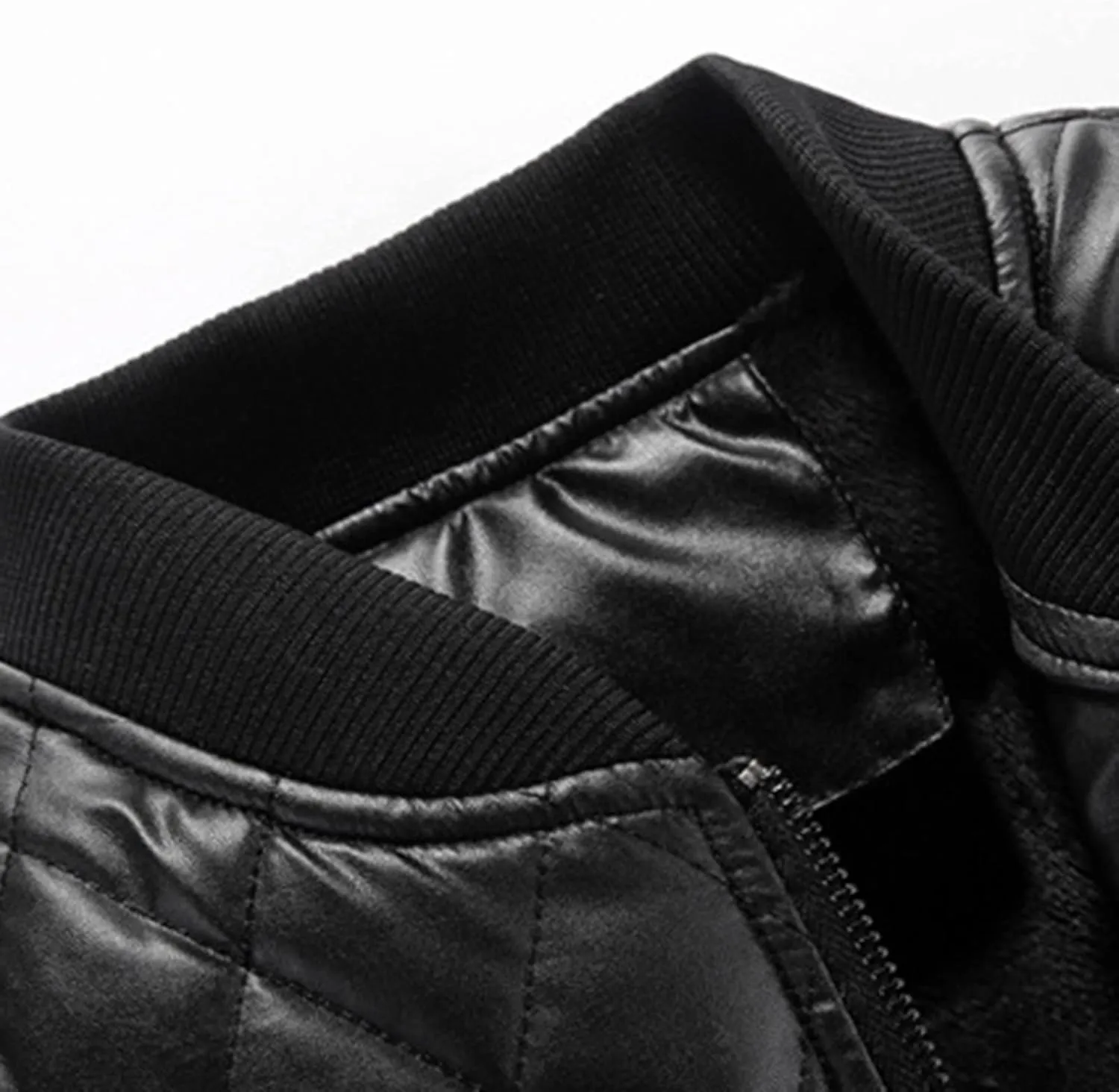 Mens Leather Jacket Motorcycle Faux Leather Bomber Jacket Lightweight Vintage Classic Zip Up Biker Pu Leather Jackets