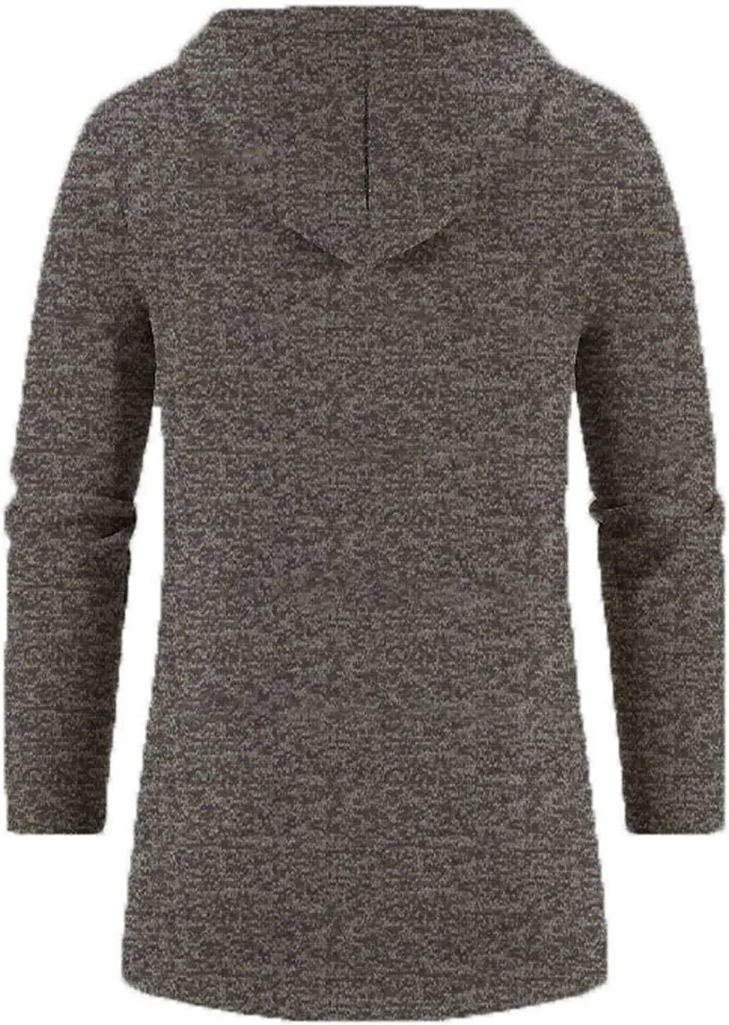Mens Medium Long Thermal Cardigan Jacket Loose Fit Hooded Drawstring Warm Sweater for Winter Outwear