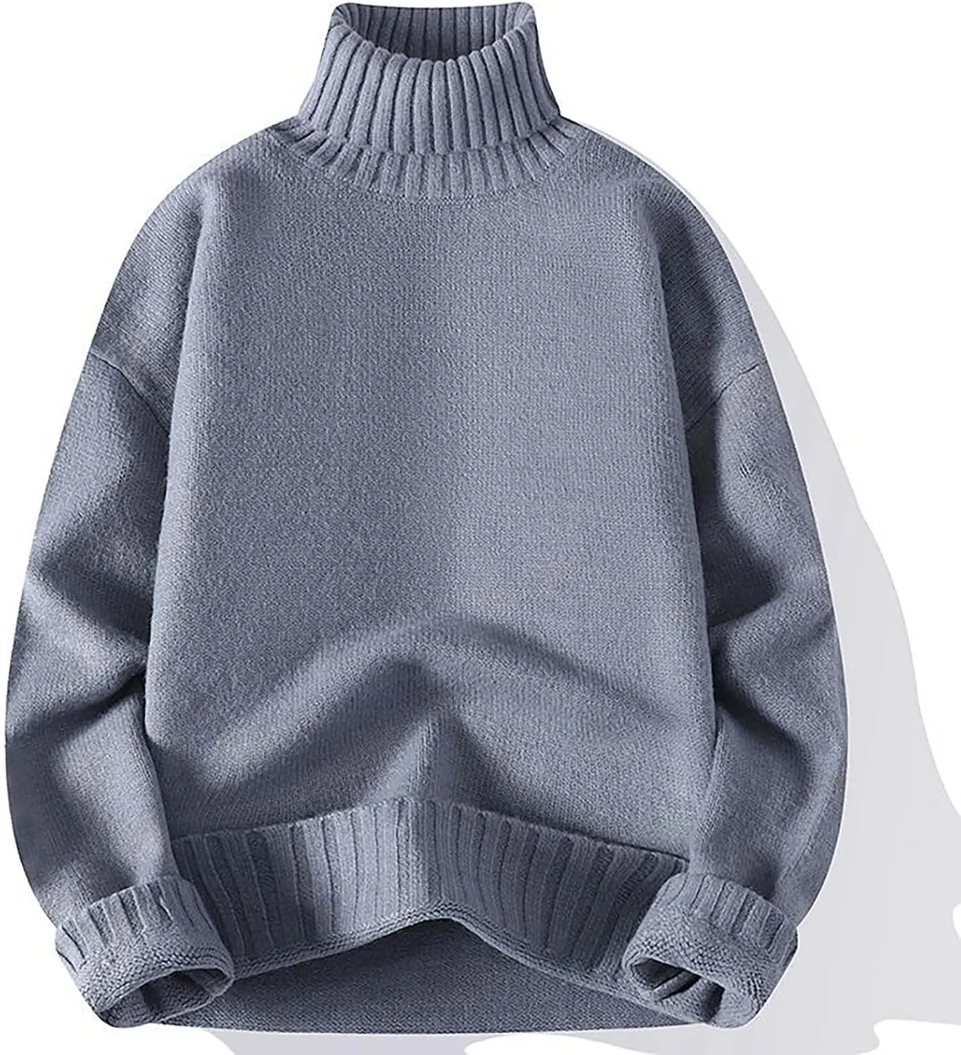 Men's Oversized Sweaters Turtleneck Knitted Pullover Long Sleeve Chunky Casual Fall Winter Warm Cardigans Relaxed Fit