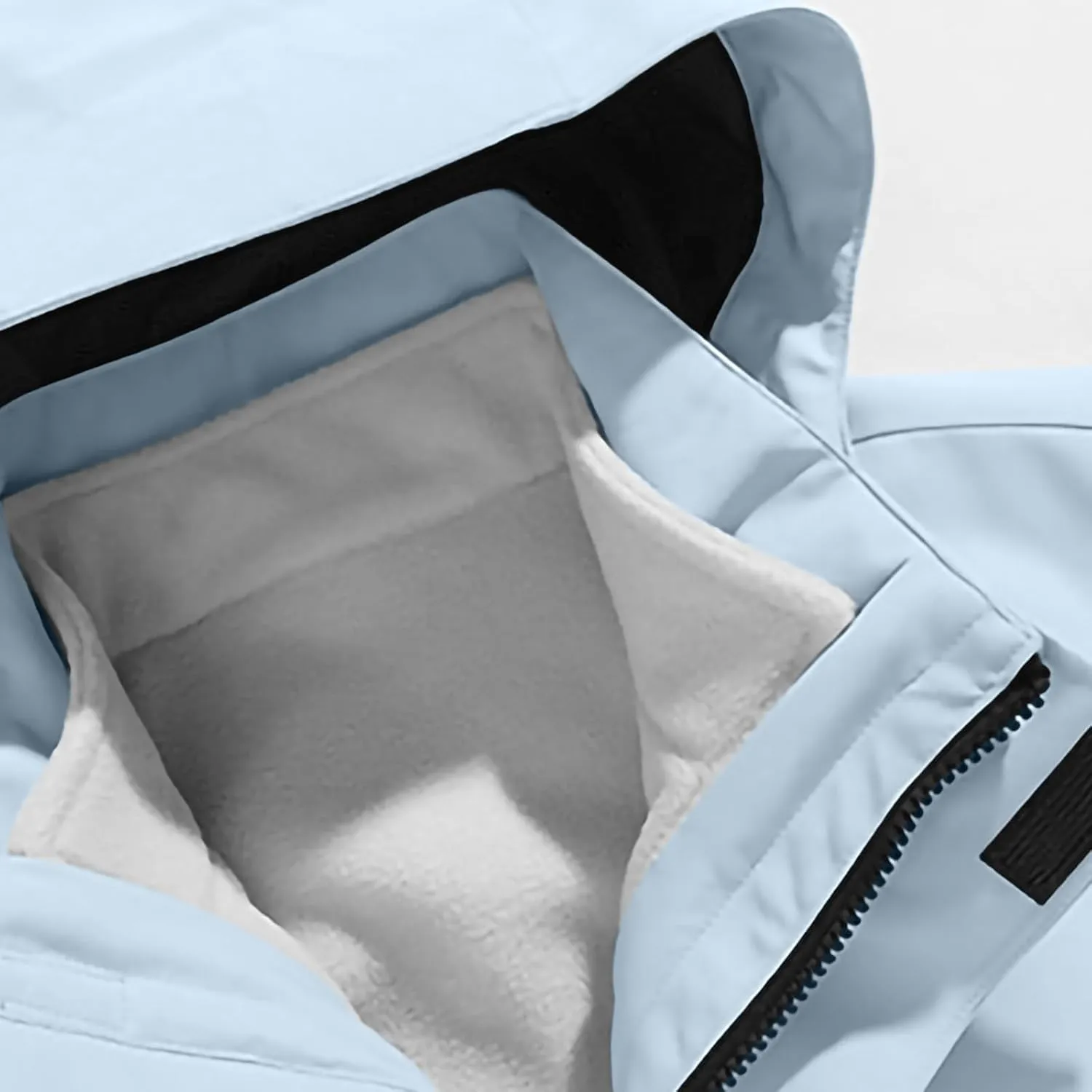 Men's Packable Rain Jacket Thickening Solid Color Cycling Raincoat Hooded Zip Up Outdoor Windbreaker Cargo Jackets