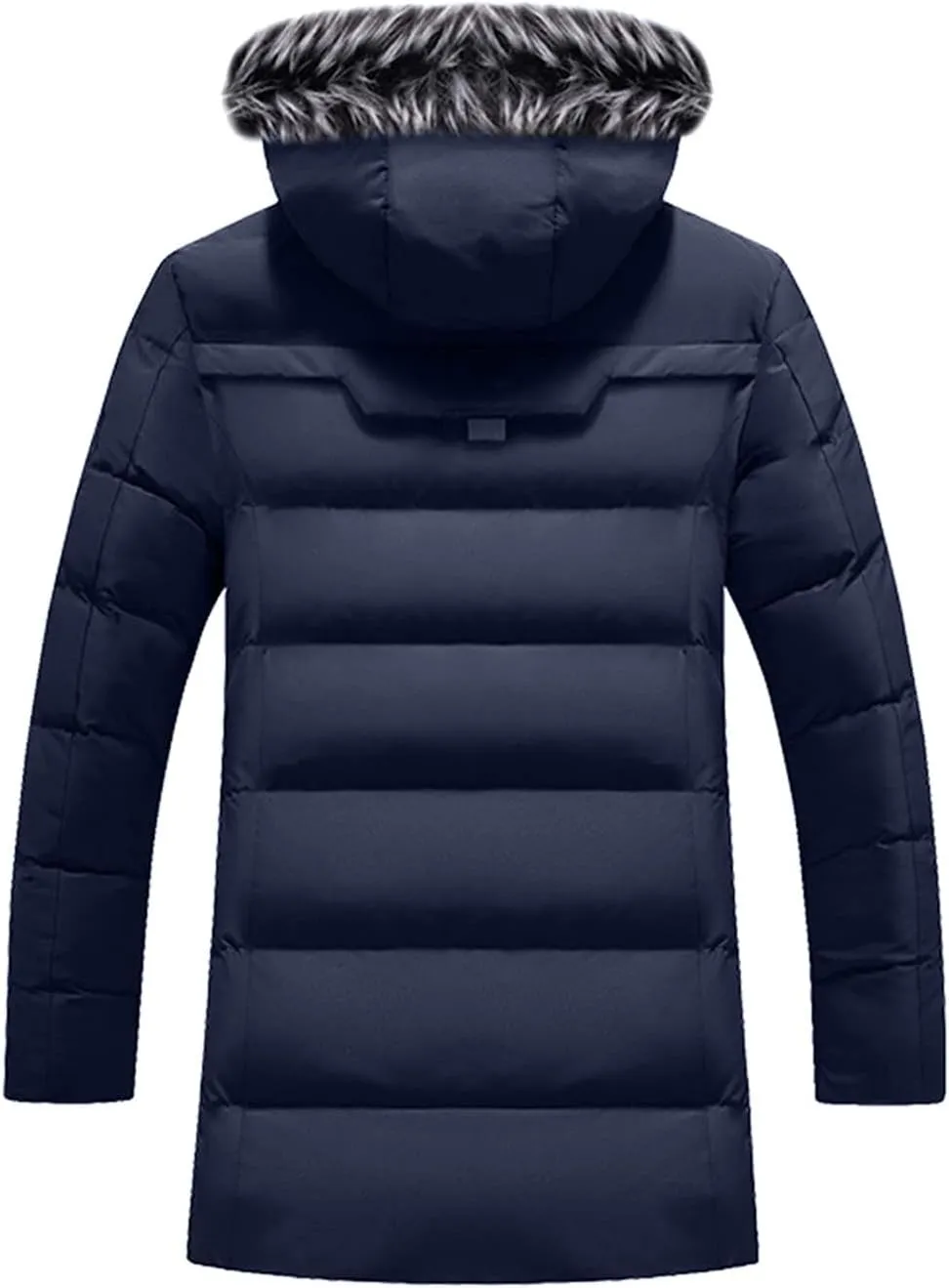 Mens Puffer Jacket, Sports Full Zip Long Sleeve Puffer Jackets Work Padded Jacket Thicken Hooded Down Jacket Men