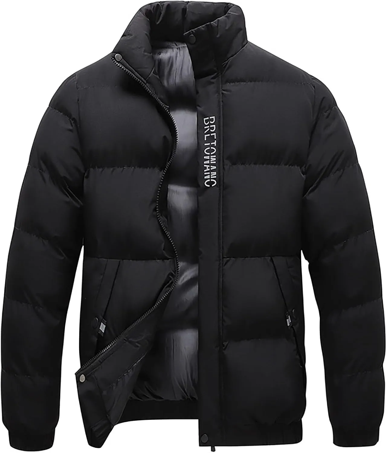 Men's Ski Jacket Waterproof Warm Heavyweight Packable Windproof Insulated Jackets Thermal Zip Up Puffer Jacket