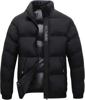 Men's Ski Jacket Waterproof Warm Heavyweight Packable Windproof Insulated Jackets Thermal Zip Up Puffer Jacket