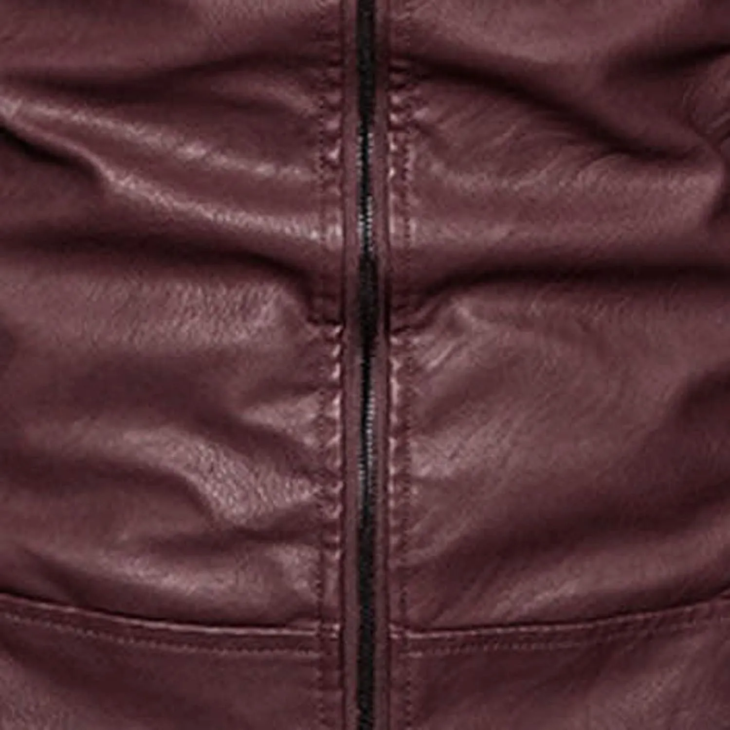 Mens Slim Fit Motorcycle Faux Leather Jacket Zip-Up Windbreaker Pu Leather Jackets Vintage Lightweight Biker Coat