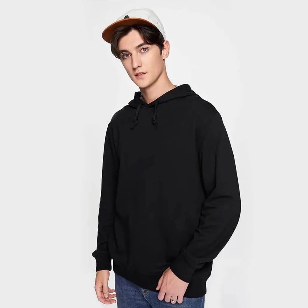Men's Solid Color Sweatshirt Long Sleeve Pullover Hooded Sweatshirts for Men Soft & Warm Cotton Blend Casual Hoodies
