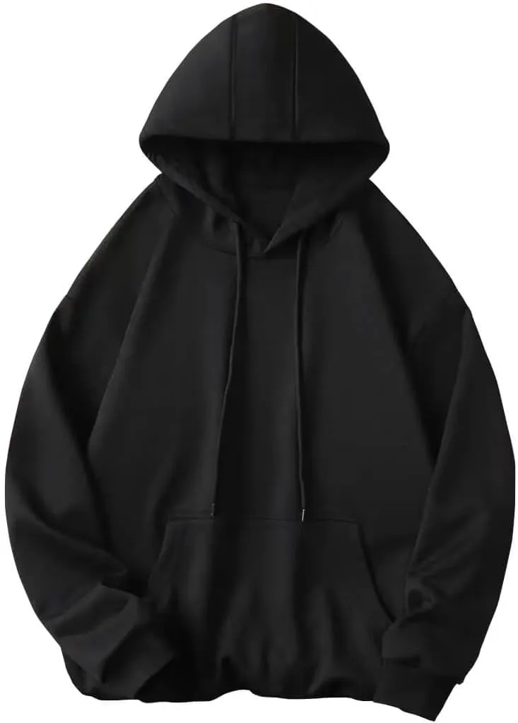 Men's Solid Color Sweatshirt Long Sleeve Pullover Hooded Sweatshirts for Men Soft & Warm Cotton Blend Casual Hoodies