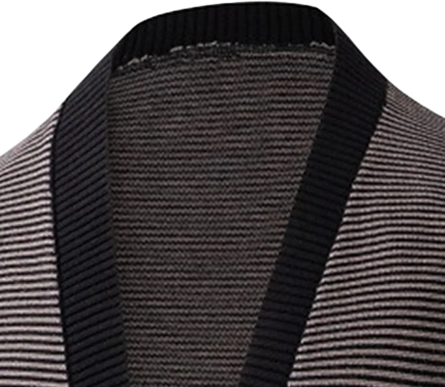 Mens Striped Cardigan Sweaters Long Sleeve V Neck Button Down Cardigans Lightweight Knitted Sweaters With Pockets