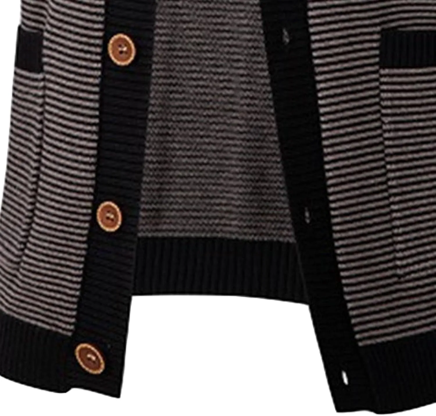 Mens Striped Cardigan Sweaters Long Sleeve V Neck Button Down Cardigans Lightweight Knitted Sweaters With Pockets