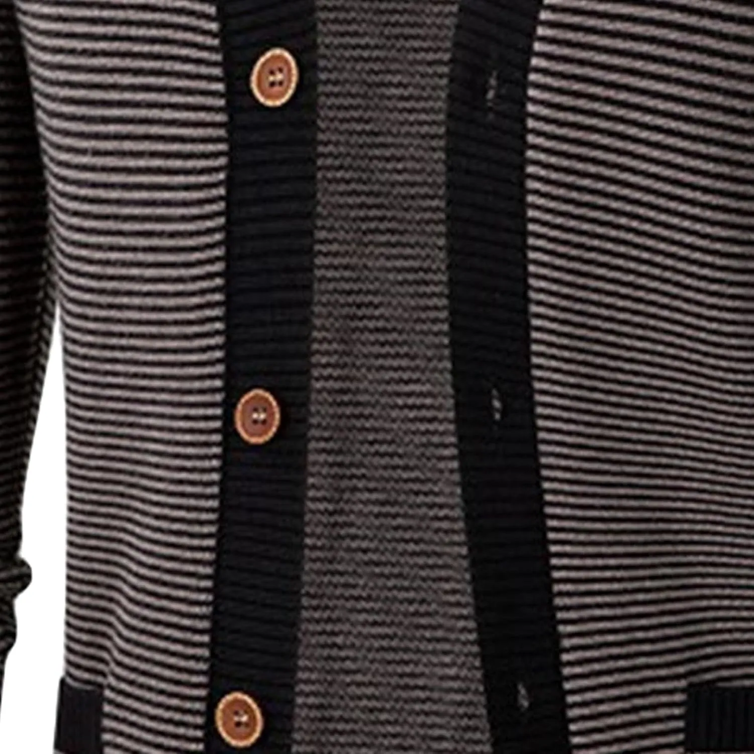 Mens Striped Cardigan Sweaters Long Sleeve V Neck Button Down Cardigans Lightweight Knitted Sweaters With Pockets