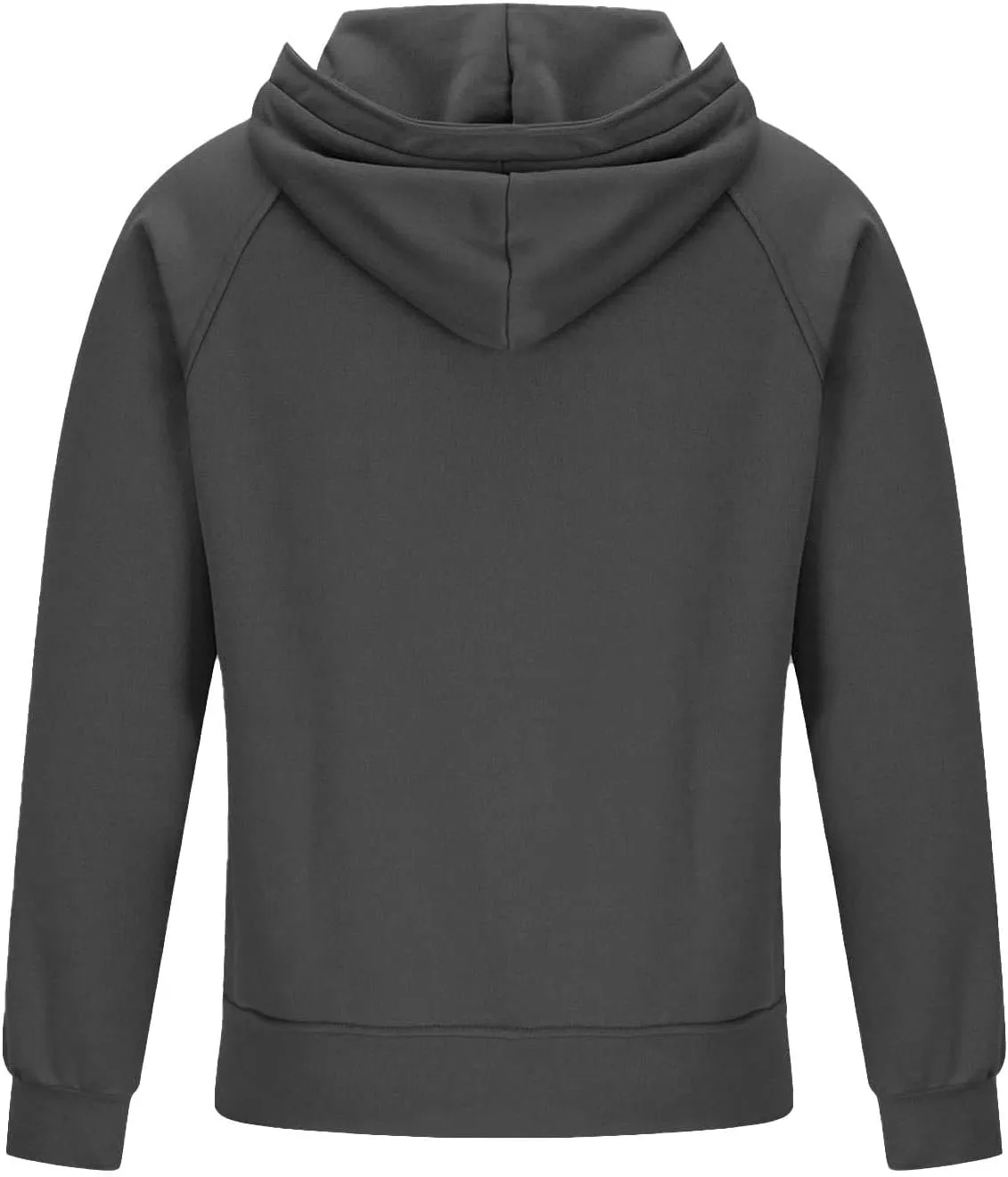 Mens Sweater Winter Top Blouse Slim Casual Solid Soft Top Coat Long Sleeve Hooded Sweatshirt Top Jacket Zip Up Plain