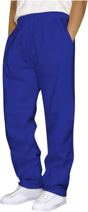 Mens Sweatpants Relaxed Fit Fashion Casual Trendy 2025 Straight Leg Pants Elastic Waist Sports Vacation Pants